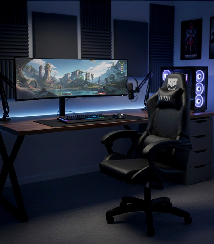 Fotel Gamingowy Obrotowy Regulowany Czarny - obrazek 6