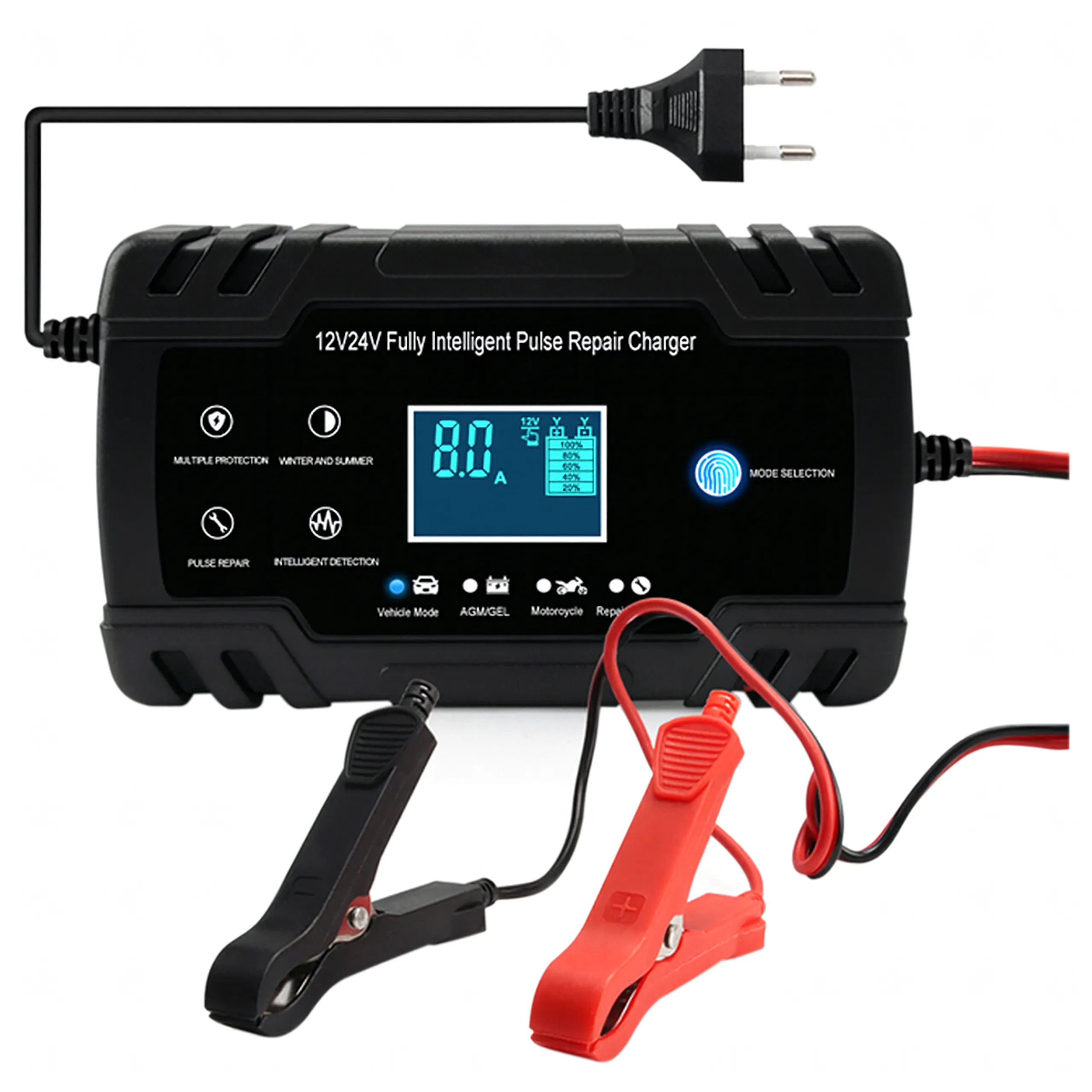 Prostownik Samochodowy Ładowarka Do Akumulatorów 12V 24V - obrazek 2