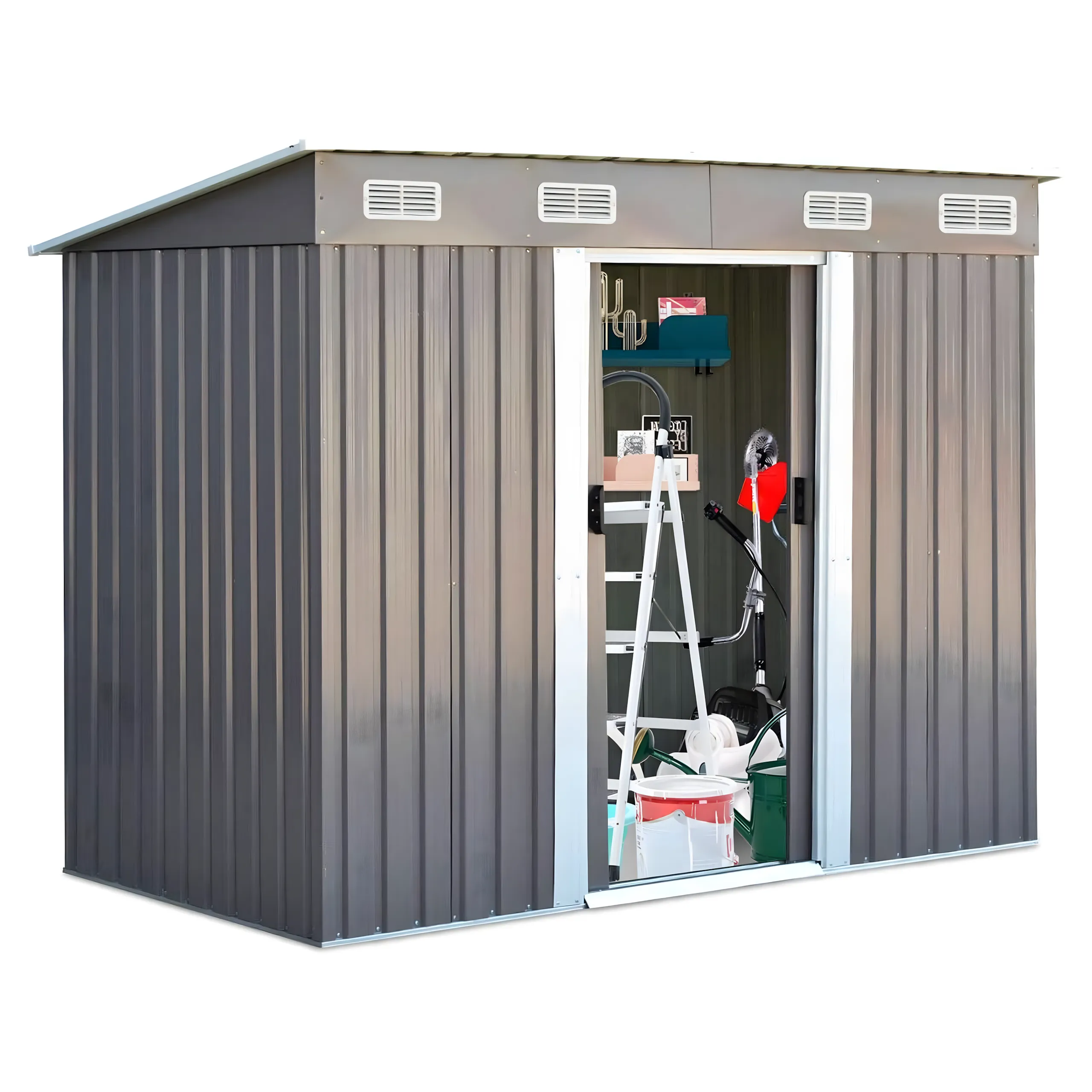 Domek Narzędziowy Ogrodowy Metalowy 238x126x181cm