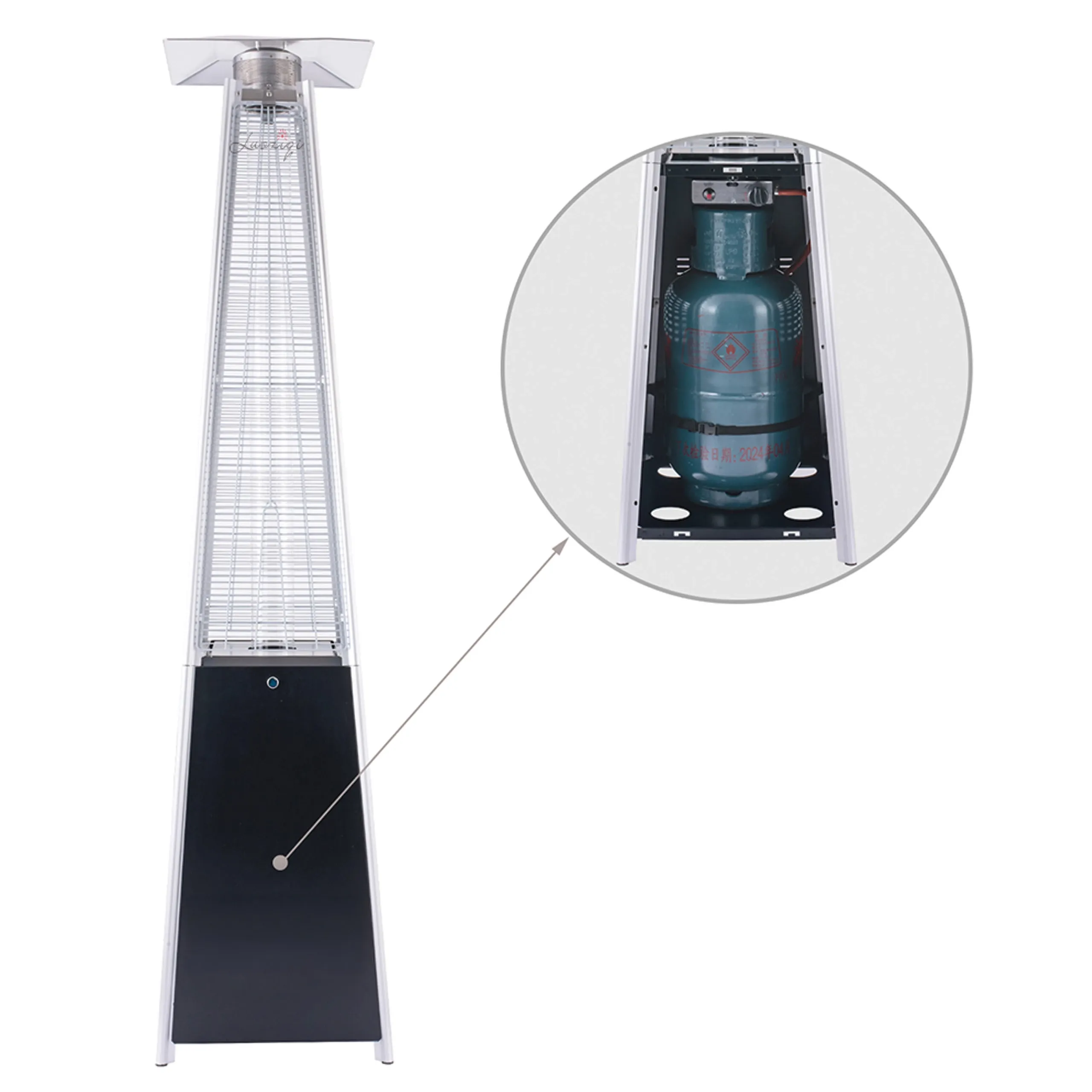 Parasol Grzewczy Gazowy Promiennik Ogrzewacz 13kW 227cm - obrazek 6