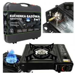 Kuchenka Turystyczna Gazowa Polowa Przenośna 2w1