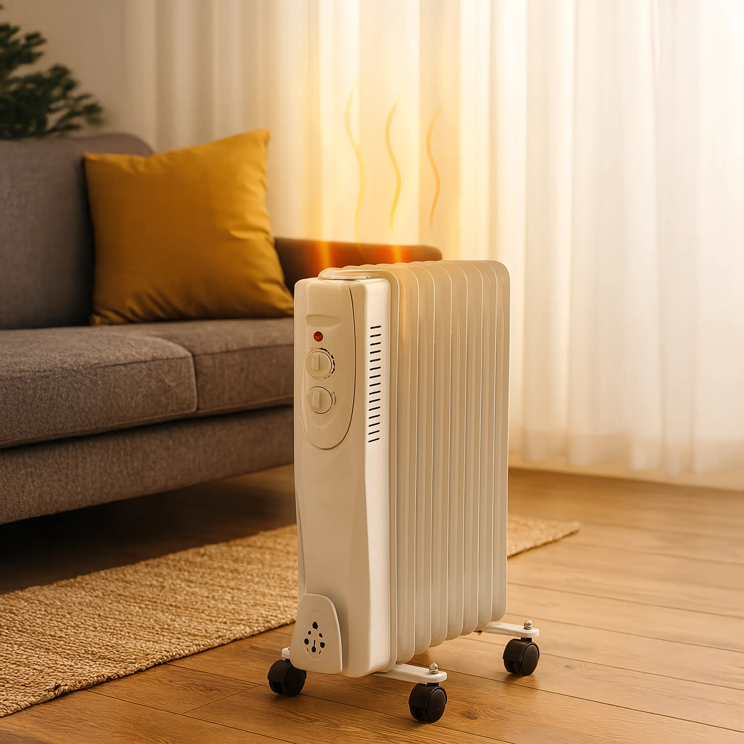 Grzejnik Olejowy Elektryczny Energooszczędny 7 Żeber 1500W - obrazek 9