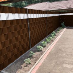 Taśma Ogrodzeniowa Osłona Panelowa Na Ogrodzenie Brązowy 19cm x 35m 450 g/m² - obrazek 9