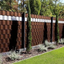 Taśma Ogrodzeniowa Osłona Panelowa Na Ogrodzenie Brązowy 19cm x 35m 450 g/m² - obrazek 10