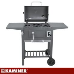 Grill Ogrodowy Węglowy z Pokrywą Kaminer 105x110x50cm + Akcesoria - obrazek 6