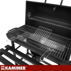Grill Ogrodowy Węglowy z Pokrywą Kaminer 108x67x96cm + Akcesoria - obrazek 7