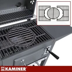 Grill Ogrodowy Węglowy z Pokrywą Kaminer 105x110x50cm + Akcesoria - obrazek 12