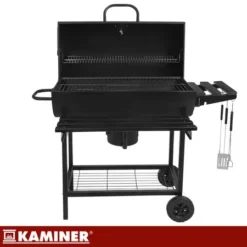 Grill Ogrodowy Węglowy z Pokrywą Kaminer 108x67x96cm + Akcesoria - obrazek 4