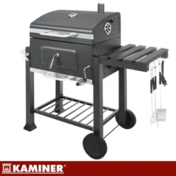 Grill Ogrodowy Węglowy z Pokrywą Kaminer 120x116x55cm + Akcesoria - obrazek 4