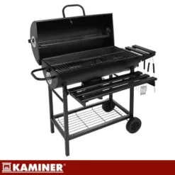 Grill Ogrodowy Węglowy z Pokrywą Kaminer 108x67x96cm + Akcesoria - obrazek 3