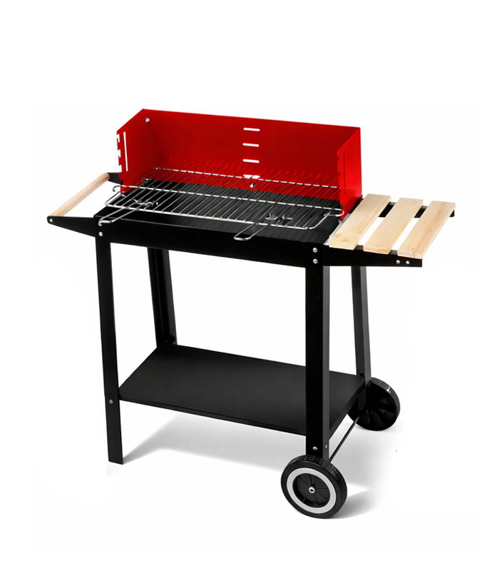 Grill Ogrodowy Węglowy z Pokrywą Na Kółkach + Akcesoria
