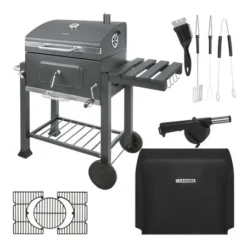 Grill Ogrodowy Węglowy z Pokrywą Kaminer 120x116x55cm + Akcesoria - obrazek 3