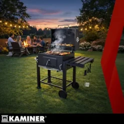 Grill Ogrodowy Węglowy z Pokrywą Kaminer 120x116x55cm + Akcesoria - obrazek 13