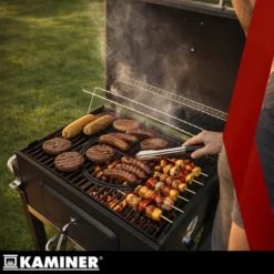 Grill Ogrodowy Węglowy z Pokrywą Kaminer 120x116x55cm + Akcesoria - obrazek 16