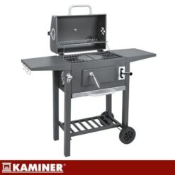 Grill Ogrodowy Węglowy z Pokrywą Kaminer 105x110x50cm + Akcesoria - obrazek 5