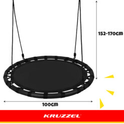 Huśtawka Bocianie Gniazdo Czarna 100cm 150kg - obrazek 2