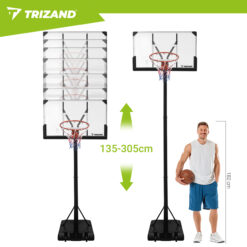 Kosz Do Koszykówki Wolnostojący Regulowany 135-305cm - obrazek 8