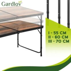 Stół Ogrodowy Cateringowy Składany w Walizkę 120cm + 4 Krzesła - obrazek 13