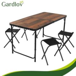 Stół Ogrodowy Cateringowy Składany w Walizkę 120cm + 4 Krzesła - obrazek 2