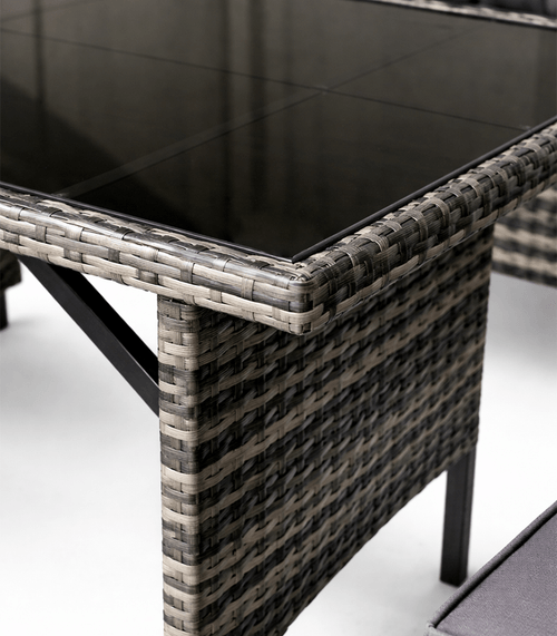 Zestaw Mebli Ogrodowych Dla 7 Osób URBINO Technorattan Szary - obrazek 3