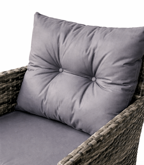 Zestaw Mebli Ogrodowych Dla 7 Osób URBINO Technorattan Szary - obrazek 4