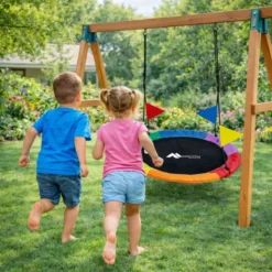 Huśtawka Ogrodowa Bocianie Gniazdo Kolorowa 120cm - obrazek 13