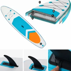 Deska Sup Paddle Board Do Pływania Pompowana 320cm + Akcesoria - obrazek 7
