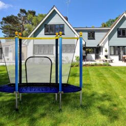 Trampolina Ogrodowa Dla Dzieci z Siatką Wewnętrzną 140x122cm - obrazek 6