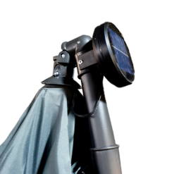 Parasol Ogrodowy Składany z Wysięgnikiem Lampki LED Szary 300cm + Pokrowiec - obrazek 6
