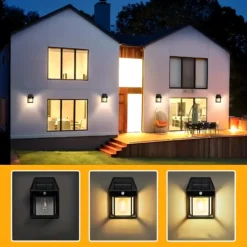 Lampa Solarna LED Latarnia Kinkiet Ścienny z Czujnikiem Ruchu i Zmierzchu - obrazek 16