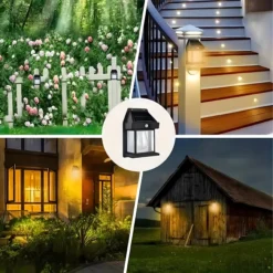 Lampa Solarna LED Latarnia Kinkiet Ścienny z Czujnikiem Ruchu i Zmierzchu - obrazek 14