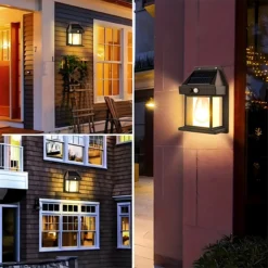 Lampa Solarna LED Latarnia Kinkiet Ścienny z Czujnikiem Ruchu i Zmierzchu - obrazek 13