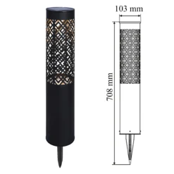 Lampa Solarna Ogrodowa LED Wbijana Słupek IP44 71cm 2szt. - obrazek 3