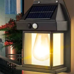 Lampa Solarna LED Latarnia Kinkiet Ścienny z Czujnikiem Ruchu i Zmierzchu - obrazek 9