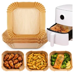100x Papierowy Wkład Do Air Fryer Frytkownicy Beztłuszczowej 20x20cm