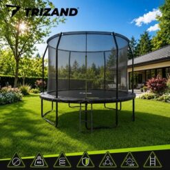 Trampolina Ogrodowa Dla Dzieci z Siatką Wewnętrzną 366cm 12FT HQ Trizand - obrazek 4