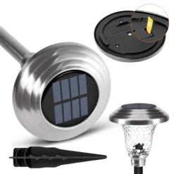 Lampa Solarna Ogrodowa LED Wbijana IP44 42cm 6szt. - obrazek 6