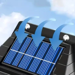 Lampa Solarna LED Latarnia Kinkiet Ścienny z Czujnikiem Ruchu i Zmierzchu - obrazek 7