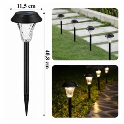 Lampa Solarna Ogrodowa LED Wbijana IP44 41cm 6szt. - obrazek 6