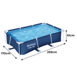 Basen Stelażowy Ogrodowy Prostokątny 259x170x61cm Bestway Steel Pro 56403 - obrazek 2