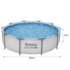 Basen Stelażowy Ogrodowy Okrągły 305x76cm Bestway Steel Pro Max 56406 - obrazek 2
