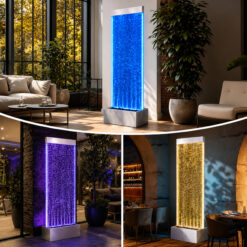Fontanna Bąbelkowa Ścianka Wodna Wolnostojąca LED RGB 183cm - obrazek 6