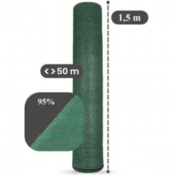 Siatka Cieniująca 1,5x50m Maskująca 95% Osłona Mata Na Ogrodzenie 180g + 100x Opasek - obrazek 7