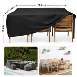 Pokrowiec Na Meble Ogrodowe Wodoodporny Plandeka 215x135x75cm - obrazek 6