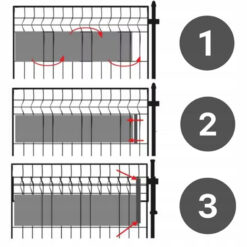 Taśma Ogrodzeniowa Osłona Panelowa Na Ogrodzenie Kamień 19cm x 35m 450 g/m² - obrazek 5