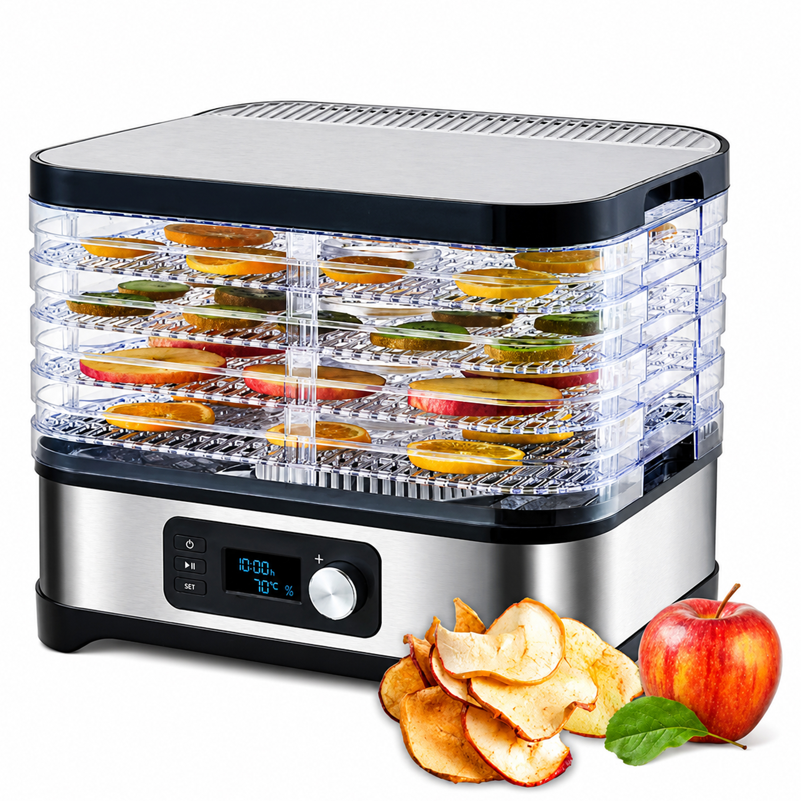 Suszarka Do Grzybów Owoców Warzyw 600W 6 Półek LCD