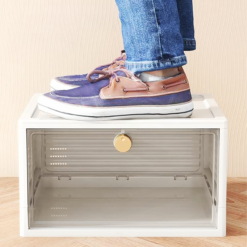 Pudełko Pojemnik Organizer Na Buty z Klapką Biały - obrazek 9
