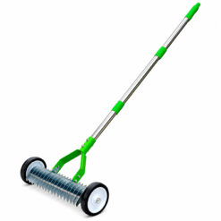 Aerator Wertykulator Ręczny Na Kółkach Zielony 130x32cm + Rękawiczki - obrazek 2