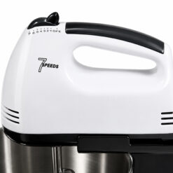 Robot Kuchenny Mikser Ręczny z Misą Stalową i Końcówkami 7 Prędkości 100W - obrazek 6
