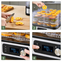 Suszarka Do Grzybów Owoców Warzyw 600W 6 Półek LCD - obrazek 7